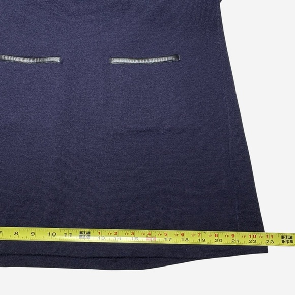 Massimo Dutti Wool Blend Mini Dress With Leather Details - Picture 12 of 15